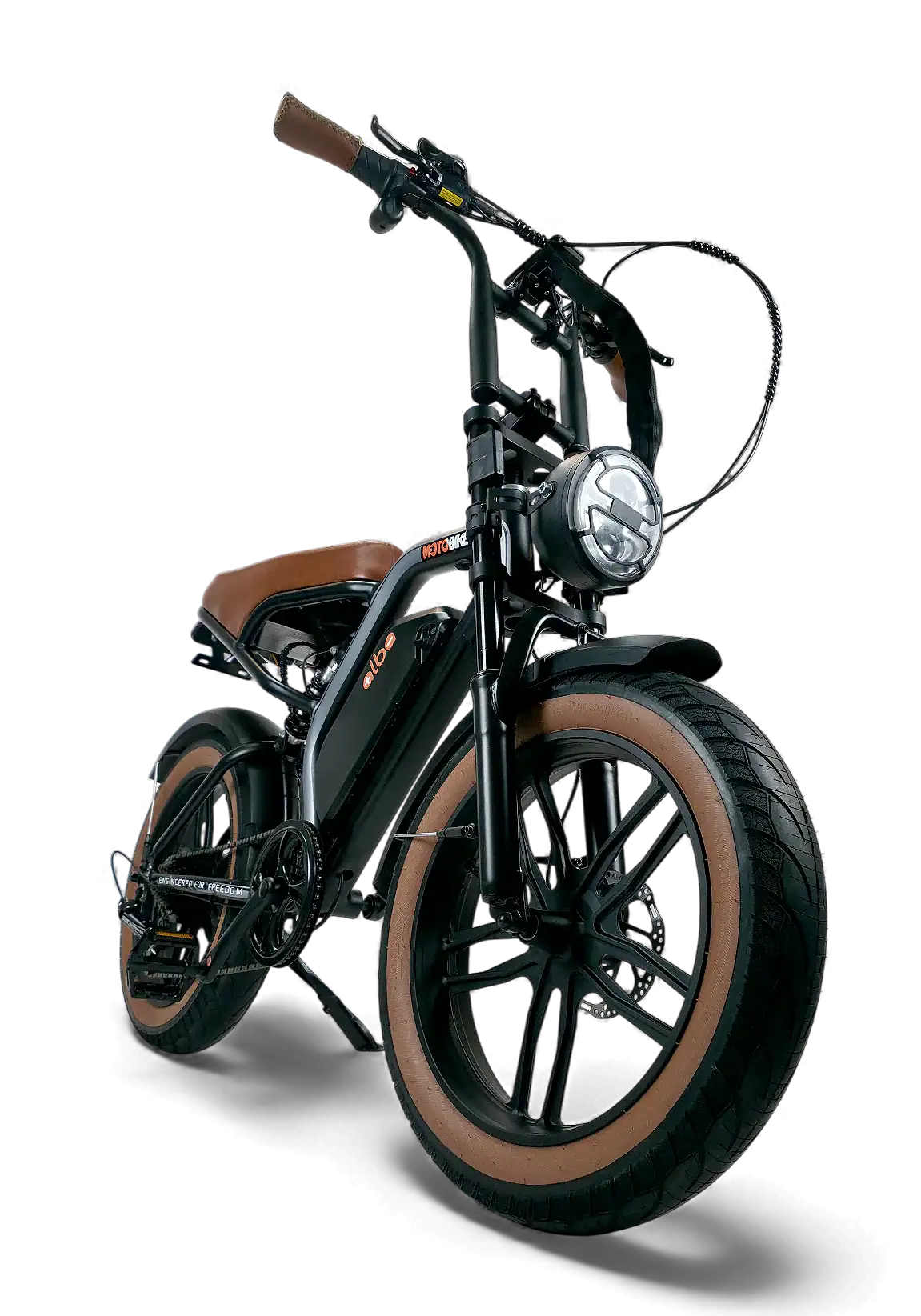 Alba Motobike X1 elektrikli bisiklet ön açılı görünüm